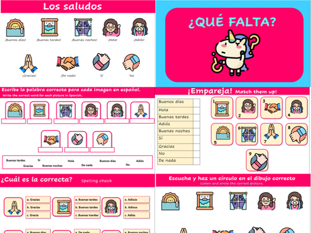Saludos En Espa ol Para Ni os Posters Saludos Para El Inicio De