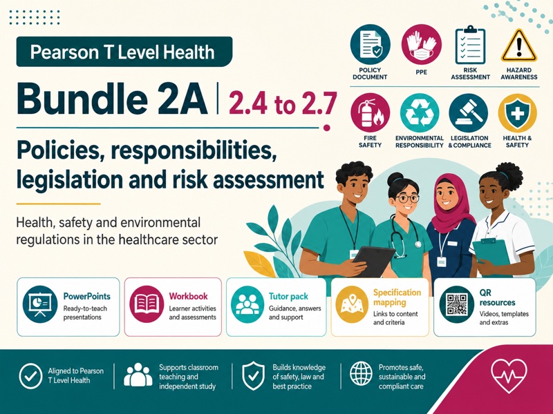Pearson T Level Health Bundle 2A: 2.4 to 2.7 Policies, Legislation and Risk Assessment