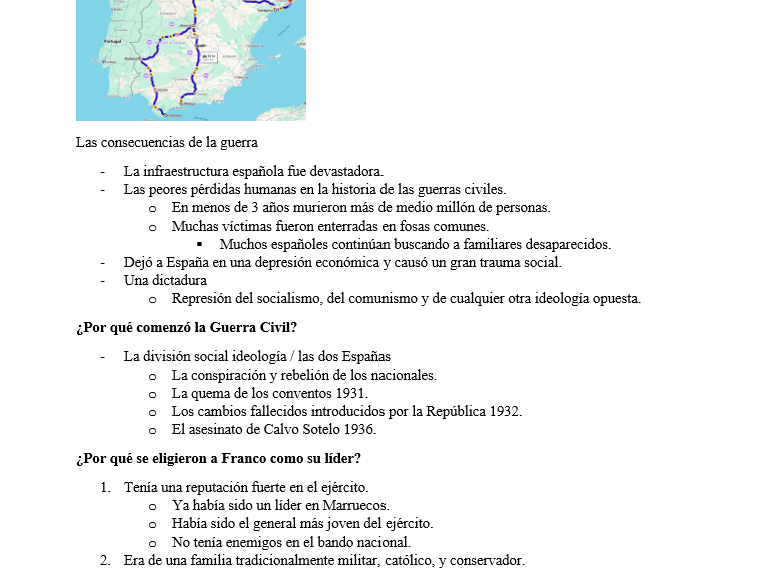 A-Level Spanish Unit 4 complete notes