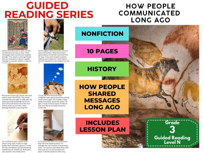 Guided Reading Level N - How People Communicated (with Lesson Plan)