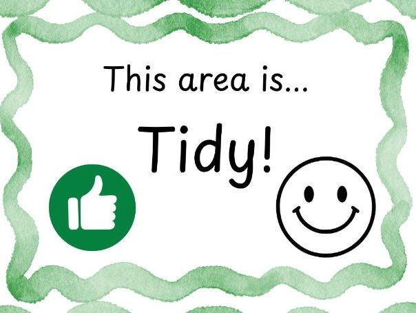 Tidy/ Closed Classroom Area Signs