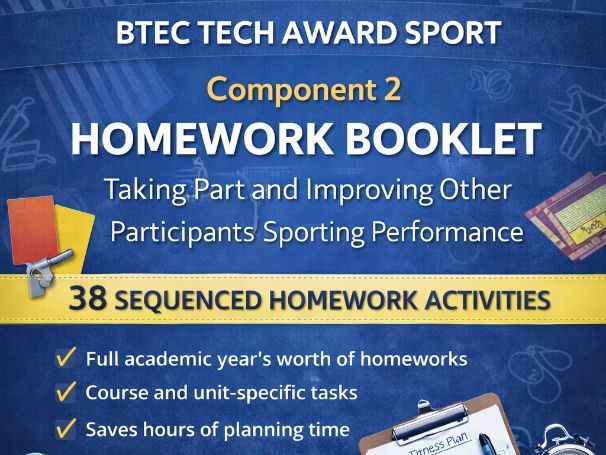 BTEC Tech Award Sport Component 2 Homework Booklet