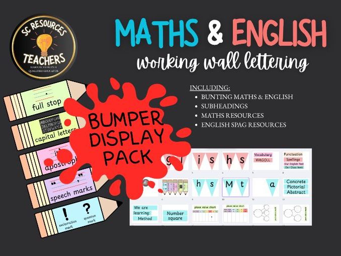 Maths and English WOW working wall