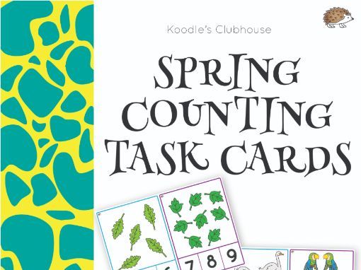 Spring counting task cards