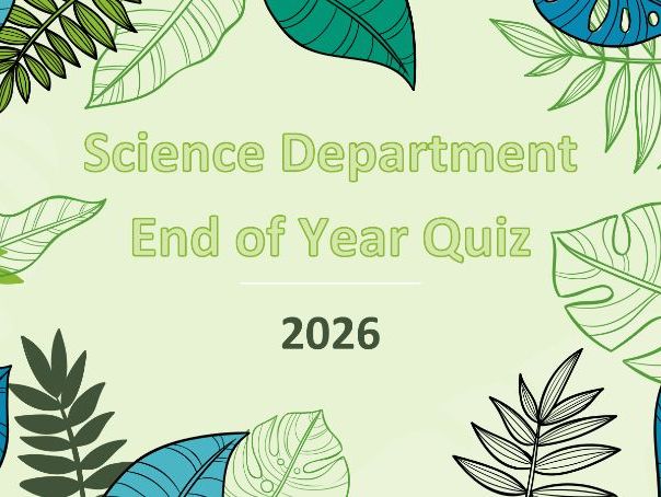 Science End of Year Quiz 2026