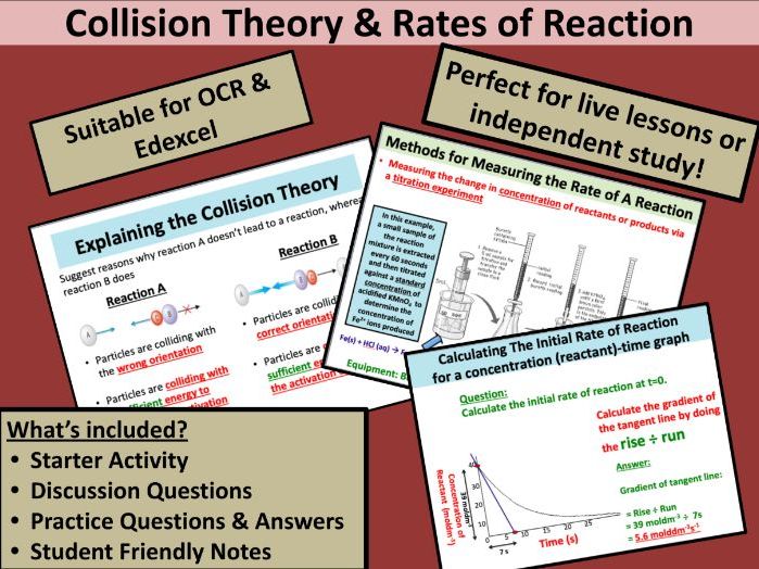 Collision Theory and Rates of Reaction