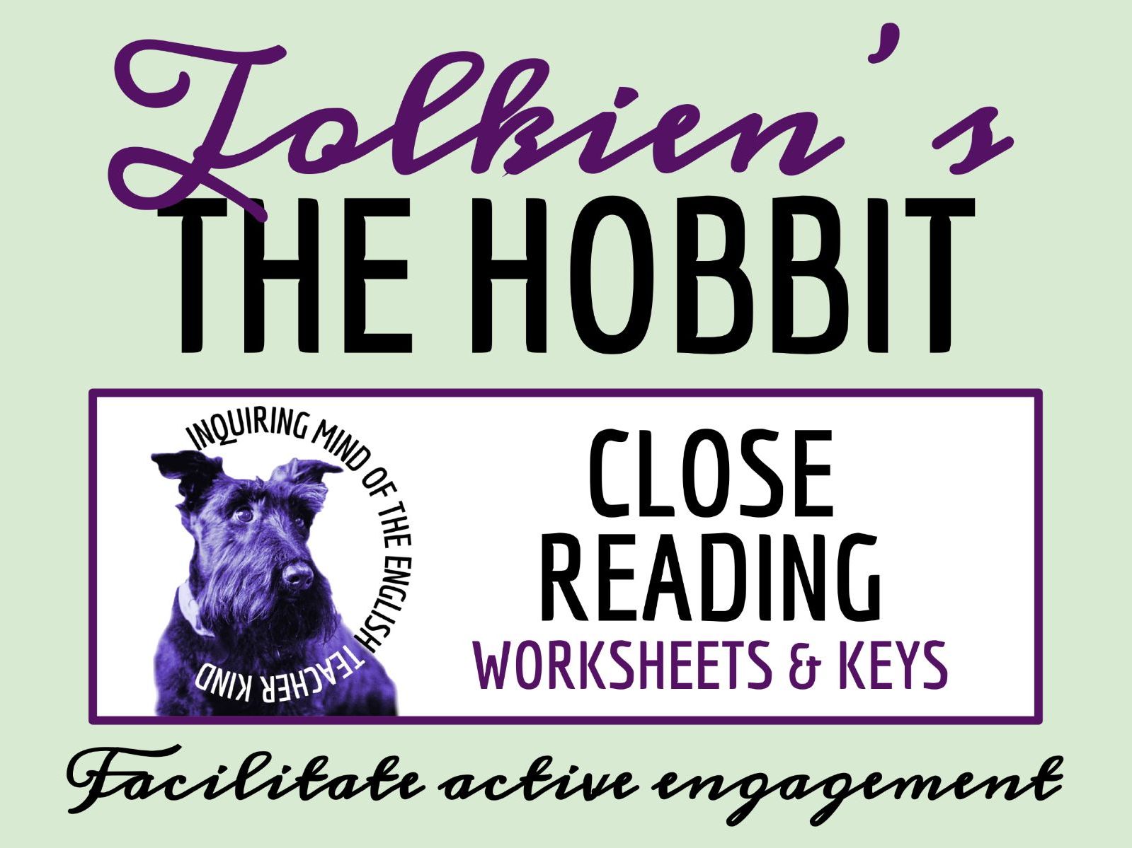 The Hobbit Close Reading Analysis Worksheets Bundle