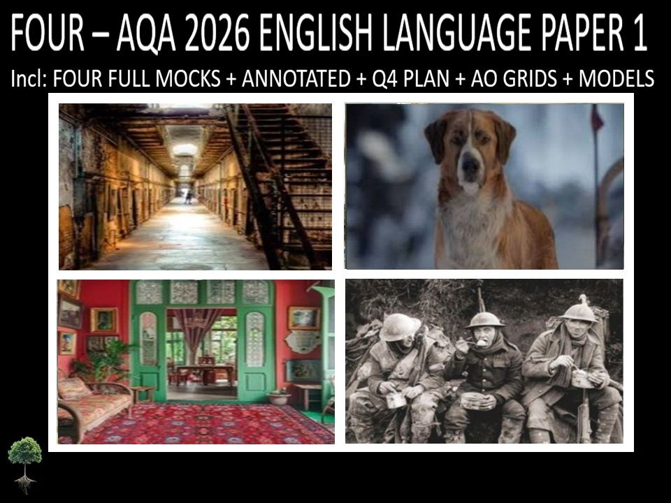 FOUR - AQA PAPER 1 | 2026 FULL MOCKS | ANNOTATED | Q4 PLAN | AO GRIDS | MODELS