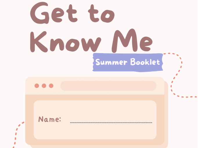 Get To Know Me Booklet - Summer Holiday