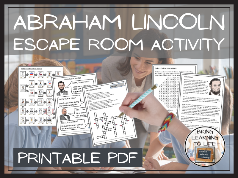 Abraham Lincoln Escape Room Activity
