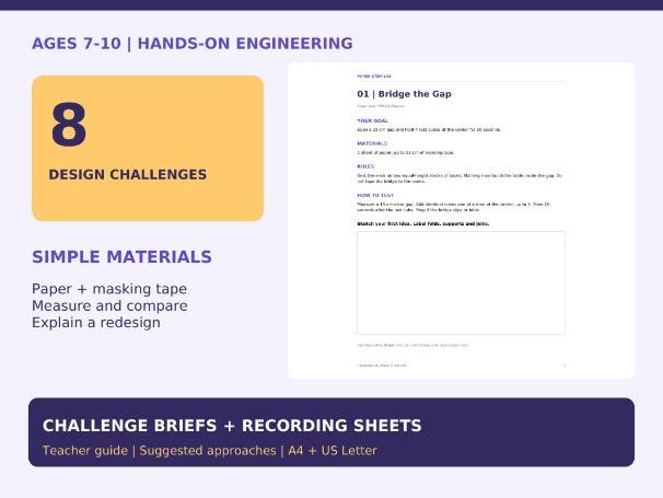 Paper STEM Challenges | KS2 Engineering Design Activities