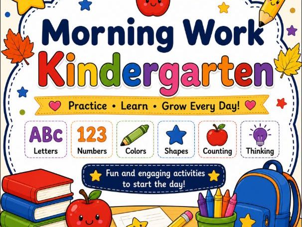 kindergarten morning work august | Back to School Math & Literacy Worksheets