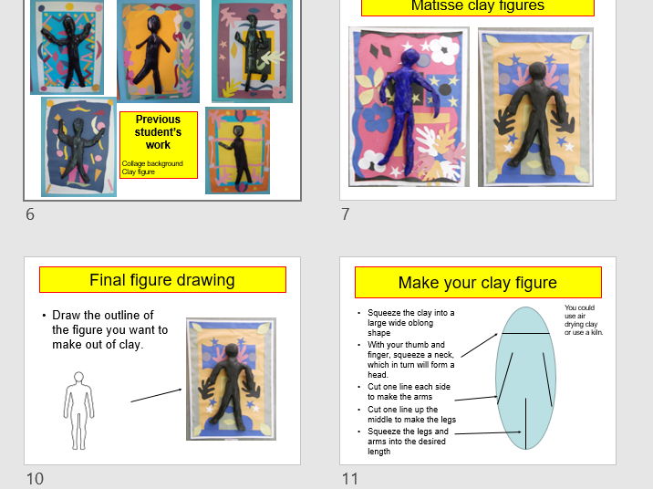 Art Matisse Clay Figures project