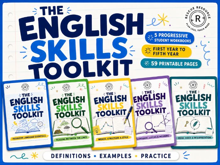 THE ENGLISH SKILLS TOOLKIT Five Progressive Student Workbooks | First Year–Fifth Year