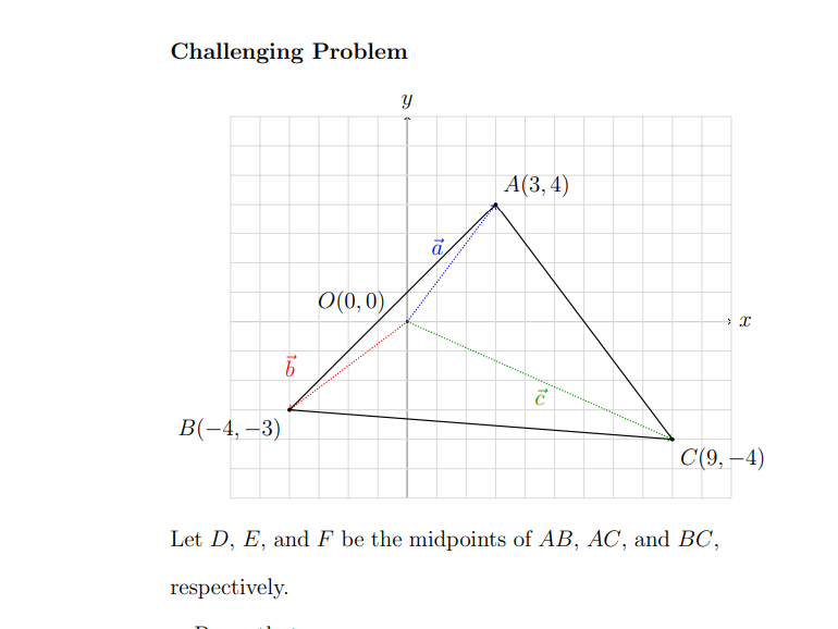 Position Vectors and the Midpoint Theorem