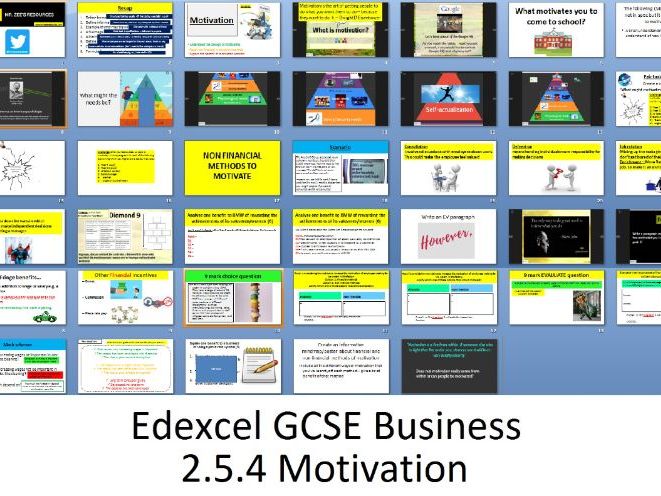 Edexcel GCSE Business - Theme 2 - 2.5.4 Motivation