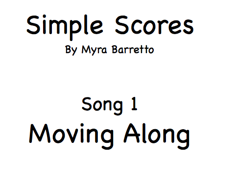 Simple Scores.  An easy arrangement for beginner orchestra. 1. Moving Along