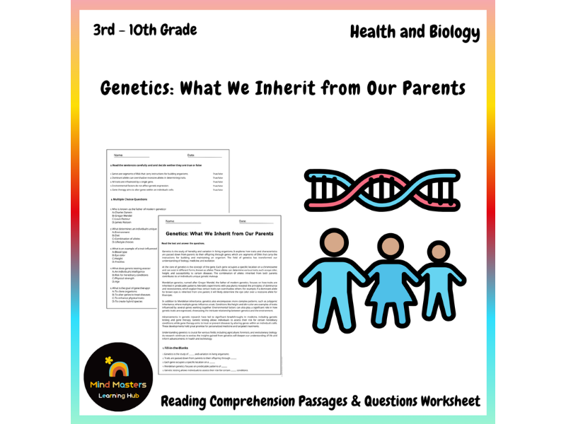Genetics: What We Inherit from Our Parents Reading Comprehension ...