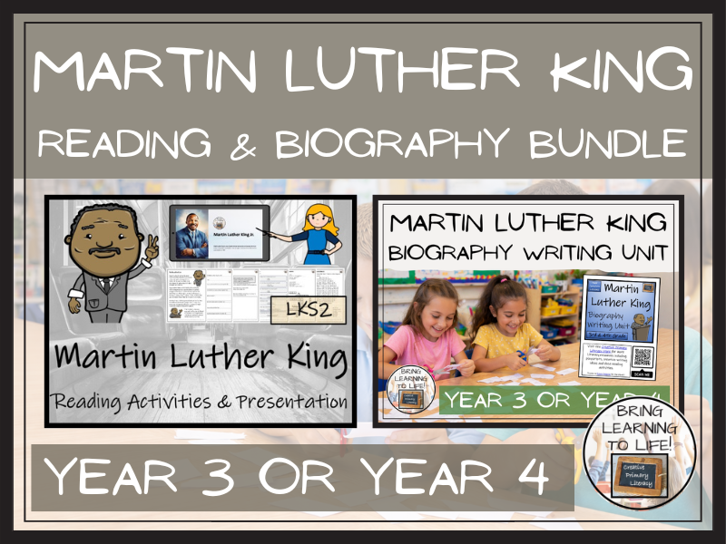 Martin Luther King Reading Comprehension & Biography Bundle | LKS2