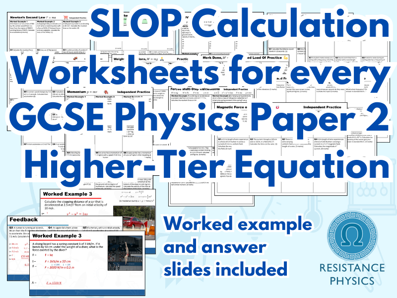 Physics Paper 2 GCSE Equation Higher Megapack
