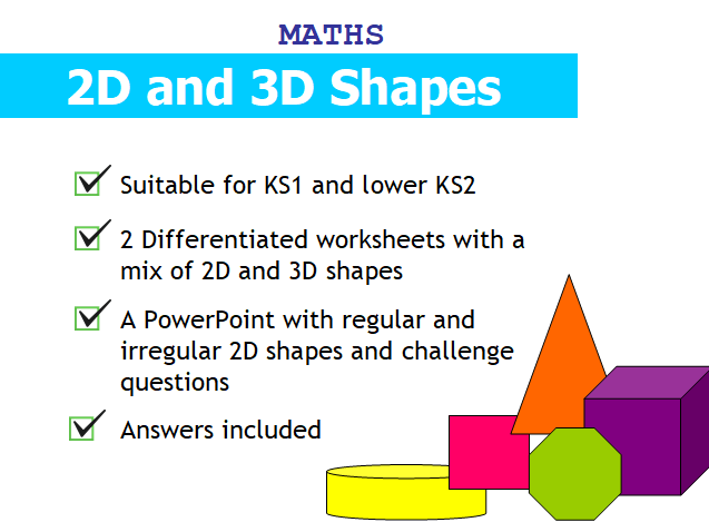 2D & 3D shape identification and descriptions