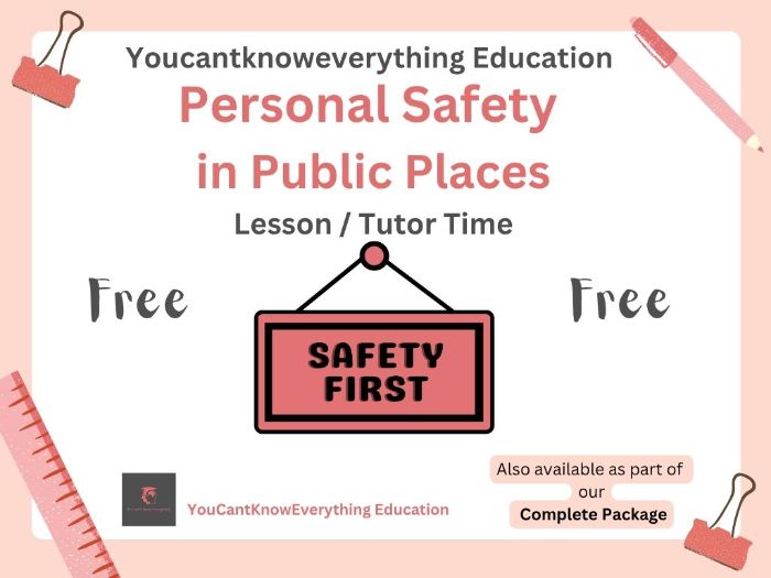 Personal Safety in Public Places PSHE Lesson