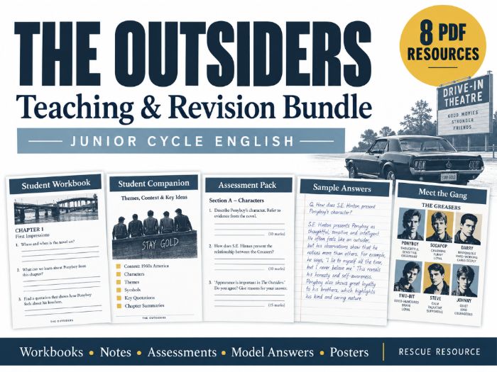 The Outsiders Teaching & Revision Bundle | Junior Cycle English