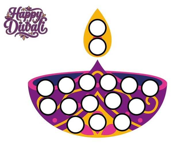 Diwali loose parts fine motor mats - 5 designs 