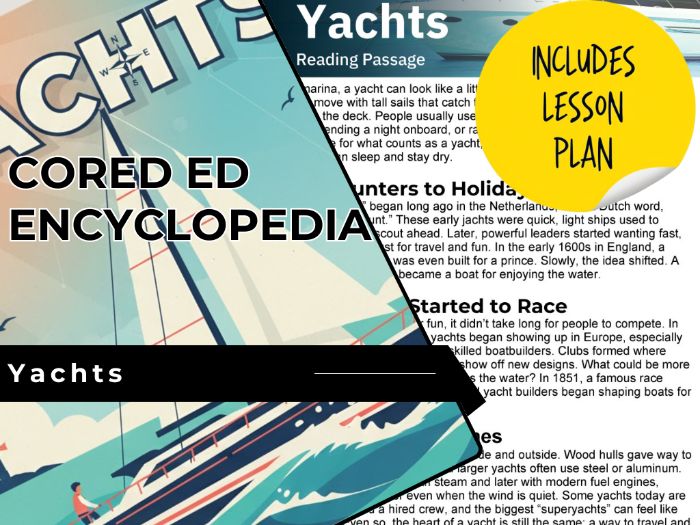 Yachts Reading Comprehension Passage