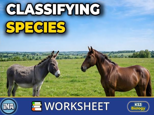 Classification and Species - KS3 Biology Worksheet