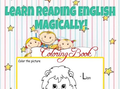 Learn Reading English Magically! Coloring Book