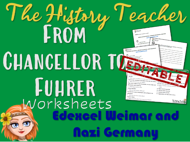 From Chancellor to Fuhrer - Editable Worksheet