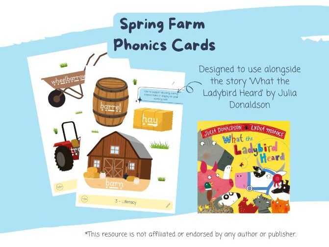Spring Farm Phonics Literacy Cards
