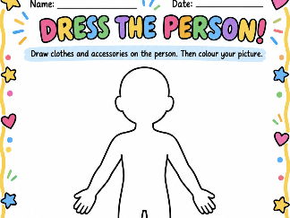 Dress the Person – Clothes & Accessories Worksheet