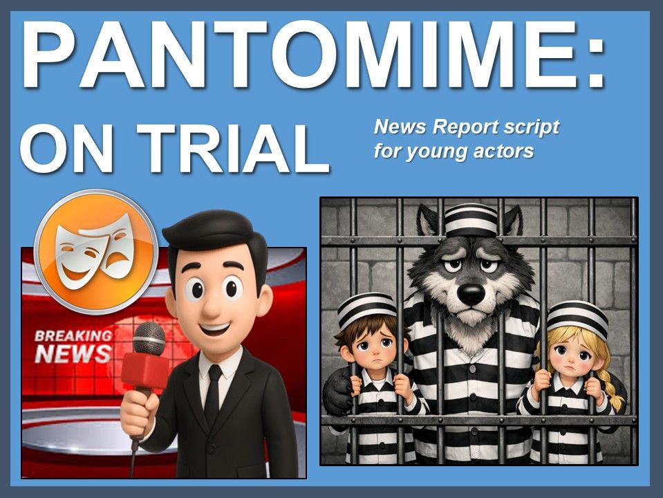 Pantomime On Trial: News report script bundle for young actors