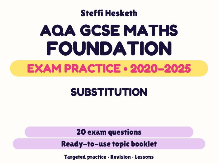 AQA GCSE Maths Foundation: Substitution Exam Questions | 2020-2025