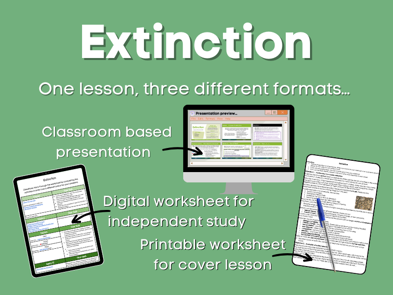 Extinction KS3 Lesson bundle