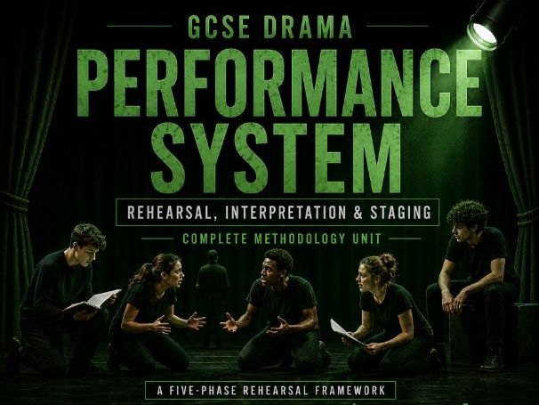 GCSE Drama Performance System | Rehearsal, Interpretation & Staging | Complete Methodology Unit