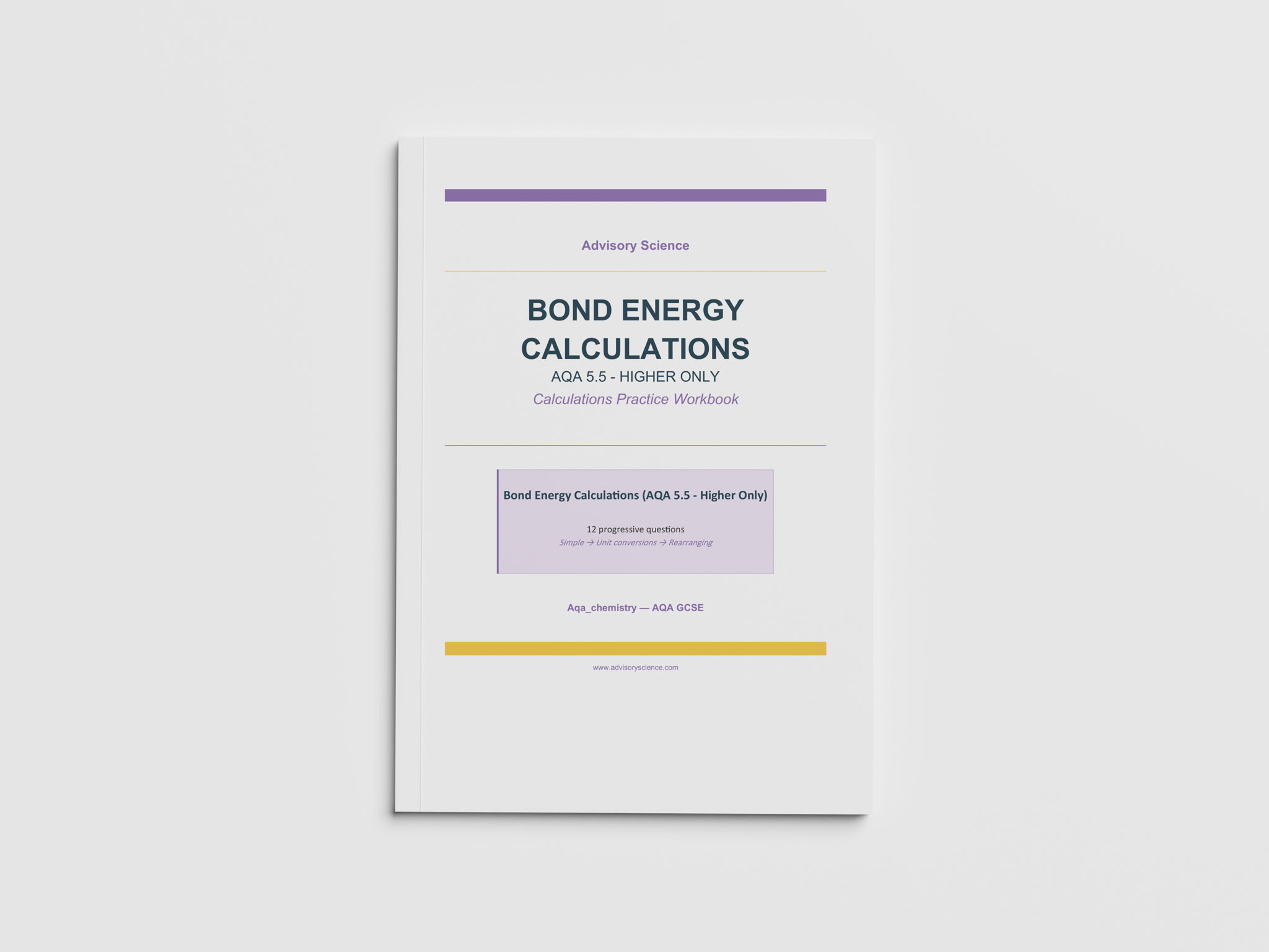 Bond Energy Calculations - AQA GCSE Chemistry Practice Book