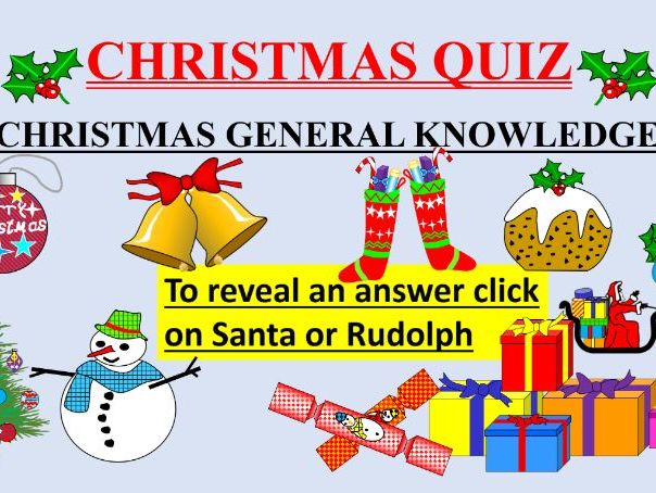 CHRISTMAS QUIZ (106 questions) in Word and PowerPoint ages 14-18