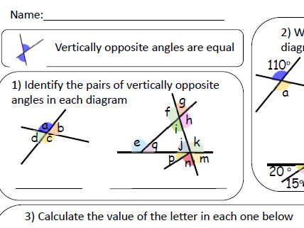 Vertically Opposite Angles