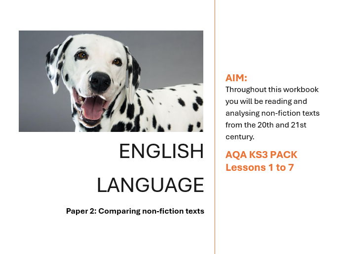 AQA KS3 Packs Dalmatians - Language Paper 2 skills