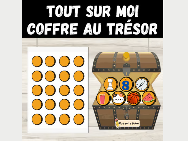 French All about me: Modèle de trésor Tout sur moi - Me Voici!