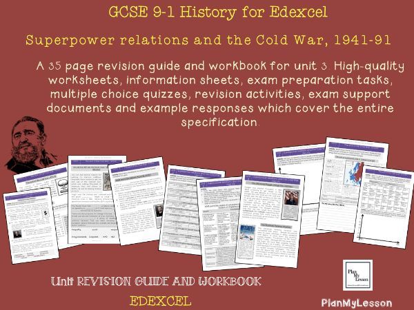 Edexcel GCSE 9-1 Superpower relations and the Cold War, 1941-91: Unit 3 Revision Guide and Workbook