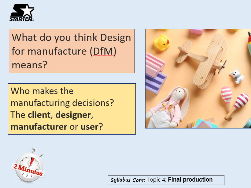 A4.1.1 - 4.1.11 Manufacturing processes IB DT HL