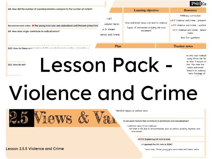 2.5.5 Violence and Crime Lesson Pack