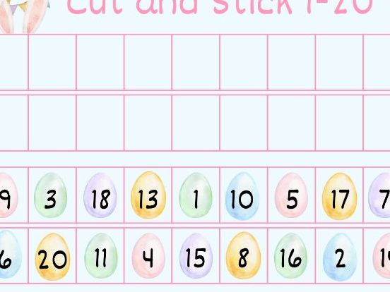 Easter Cut and Stick 1-20