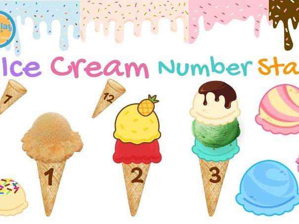 Ice Cream Number Stack – Fun Printable Counting & Number Matching Activity for Early Years