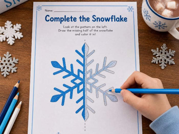 Snowflake Symmetry Maths & Art Activities