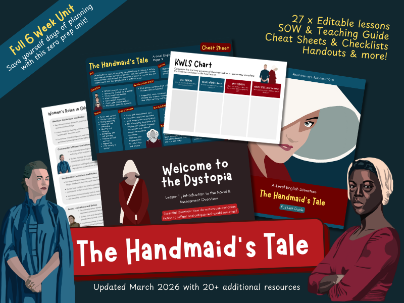 The Handmaid’s Tale – Complete 27-Lesson Scheme of Work